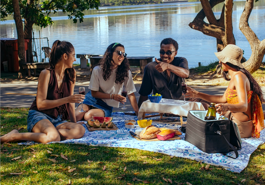 Spring picnic with friends